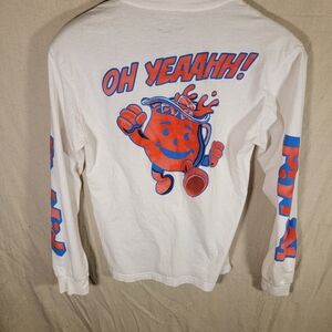 Kraft Kool-Aid Man White Long-Sleeve Unisex Tee Shirt Size medium OH YEAAHH